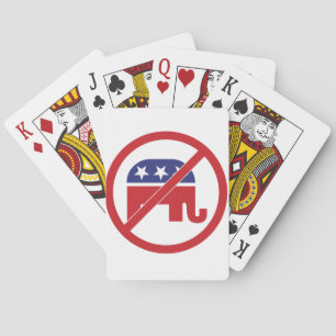Keine Politik Republikanisches Elefantensymbol Spielkarten