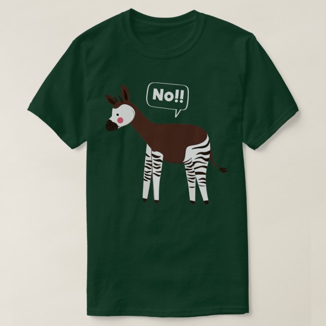 Keine Prämie für vom Okapi bedrohte Tiere T-Shirt (Design vorne)