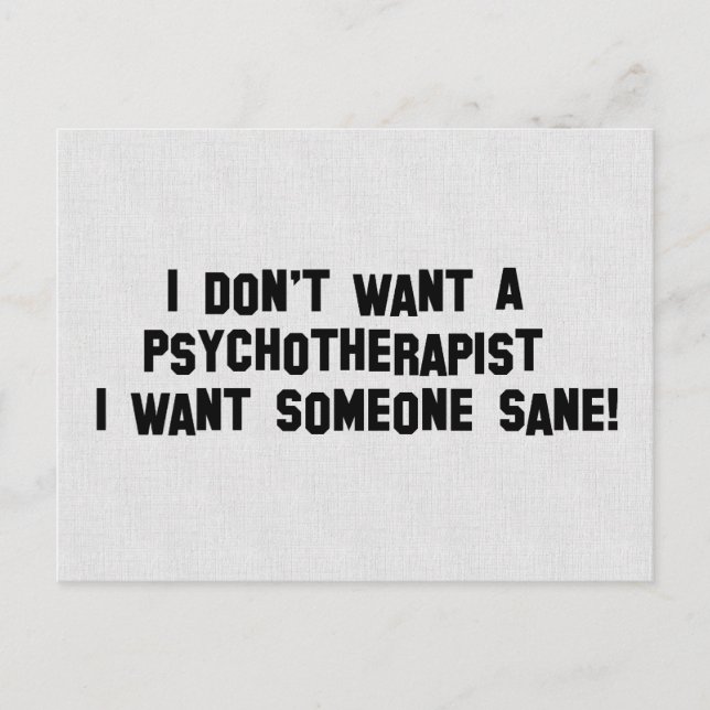 Keine Psychos! Postkarte (Vorderseite)