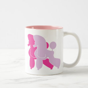 Keine Pudel ohne Rosa — Bitte! Zweifarbige Tasse