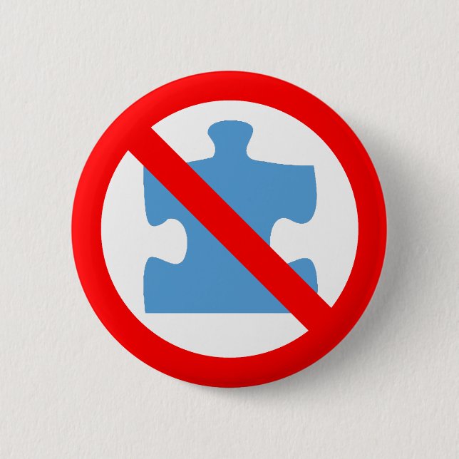 Keine Puzzlespielknöpfe Button (Vorderseite)