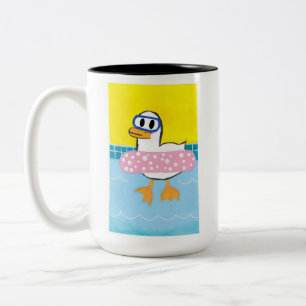 Keine Quackguard im Dienst Dummer Becher für Sonni Zweifarbige Tasse