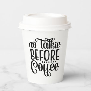 Keine Rede vor Kaffee. Pappbecher
