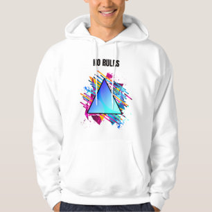 KEINE REGELN – Neon-Geometrischer Stil Hoodie