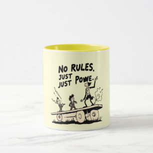 Keine Regeln, nur Macht – Starkes Denkweise Motiva Tasse