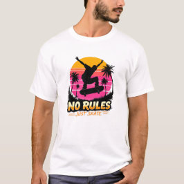 Keine Regeln nur Skate - Street Art Skateboard Des T-Shirt