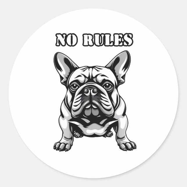 Keine Regeln Runder Aufkleber (Vorderseite)