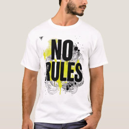 Keine Regeln Yellow Splash Graffiti Streetwear T-Shirt