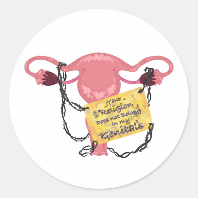 Keine Religion Runder Aufkleber (Vorderseite)