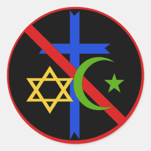 Keine Religion Runder Aufkleber