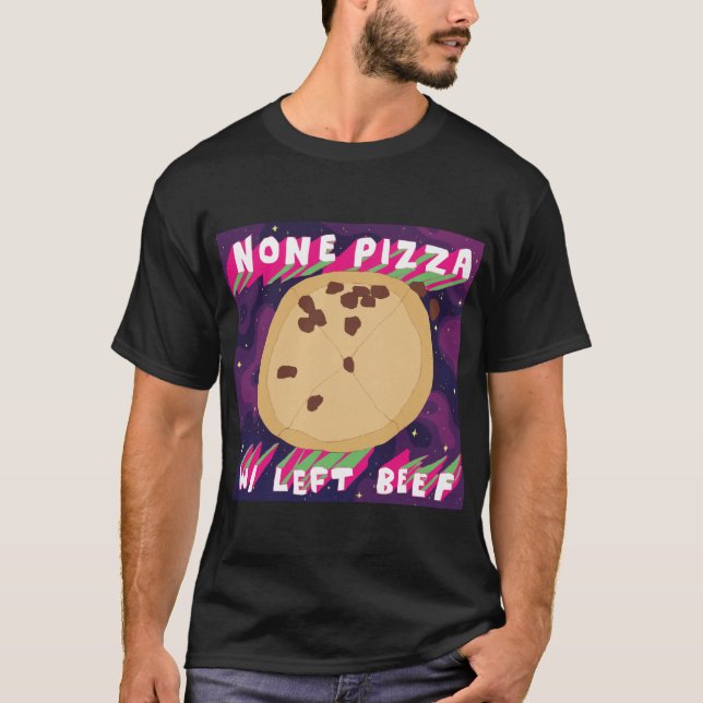 Keine Rindfleisch der Pizza-W/Left T-Shirt (Vorderseite)