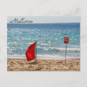 Keine rote Flagge am Strand - Mallorca Postkarte