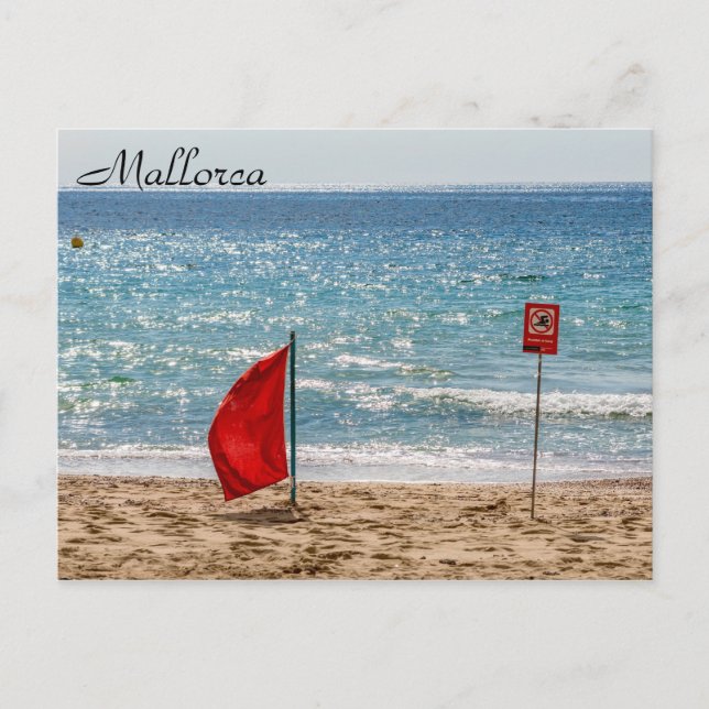 Keine rote Flagge am Strand - Mallorca Postkarte (Vorderseite)