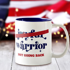 Keine Rückfahrt Warrior Typ USA Flag Herz White Zweifarbige Tasse
