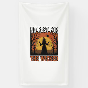 Keine Ruhe für die Bösen Vintage Hexe Halloween De Banner