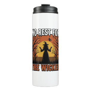 Keine Ruhe Für Die Bösen Vintage Hexe Halloween De Thermosbecher