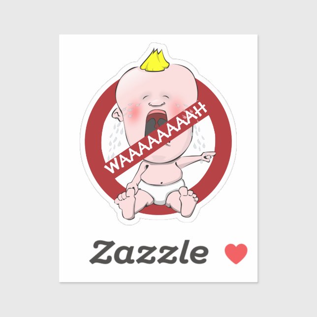 Keine Schlampen! Cry Baby Sticker (Blatt)