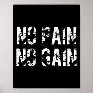 Keine Schmerzen Kein Gewinn Motivationsdesign  Poster
