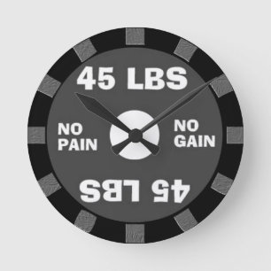 Keine Schmerzen Keine Gewichtszunahme Wall-Uhr Runde Wanduhr