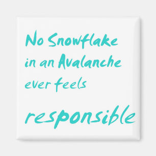 Keine Schneeflocke in einer Lawine… Magnet