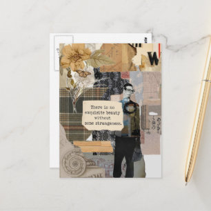 Keine Schönheit ohne Fremdartigkeit Mixed Media Co Postkarte