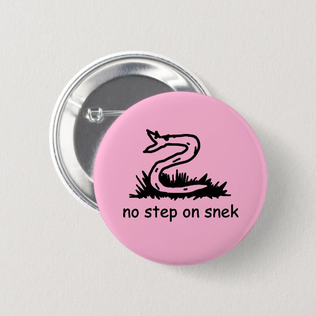 Keine Schritte auf snek memes Gadsden parody SnekR Button (Vorne & Hinten)