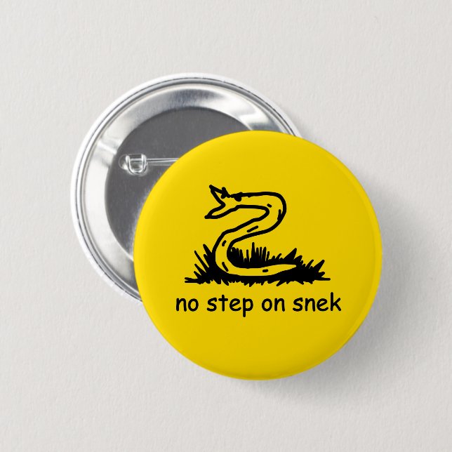 Keine Schritte auf snek memes Gadsden parody SnekR Button (Vorne & Hinten)