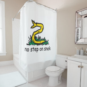 Keine Schritte auf snek memes Gadsden parody SnekR Duschvorhang