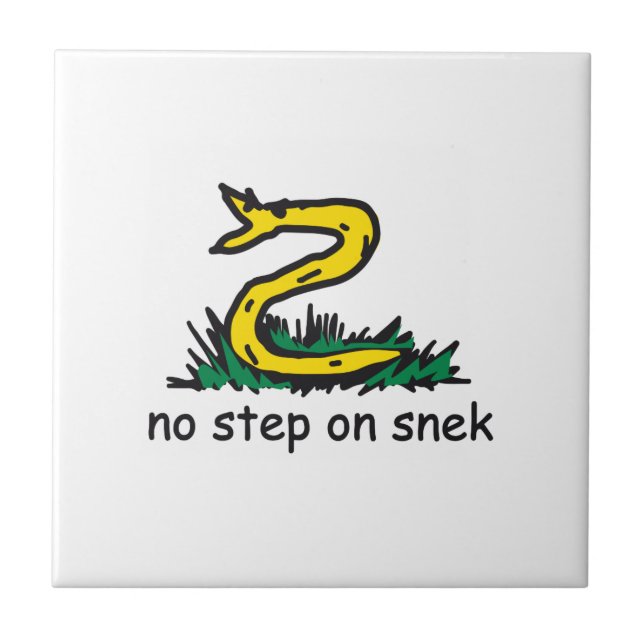 Keine Schritte auf snek memes Gadsden parody SnekR Fliese (Vorderseite)