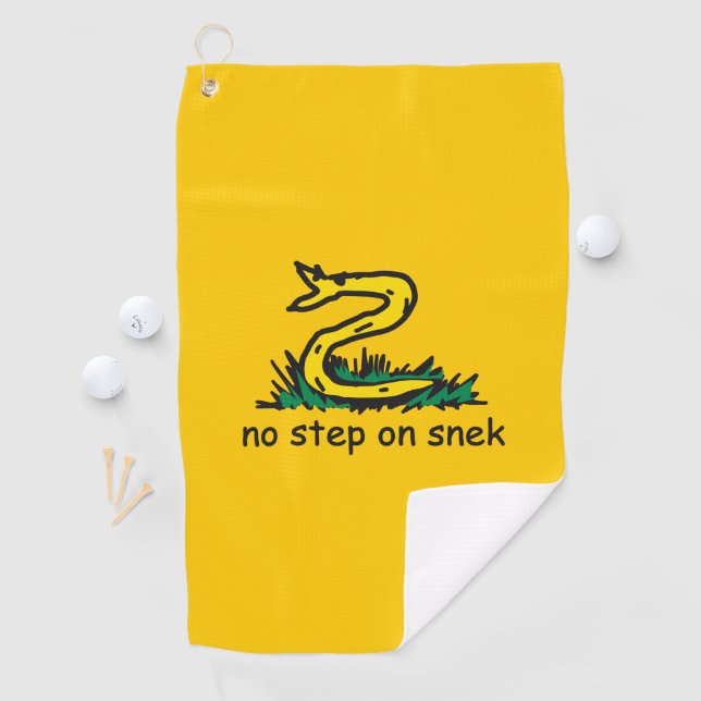 Keine Schritte auf snek memes Gadsden parody SnekR Golfhandtuch (Insitu)