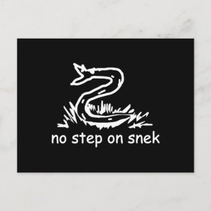 Keine Schritte auf snek memes Gadsden parody SnekR Postkarte