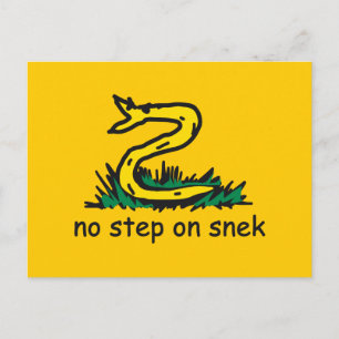 Keine Schritte auf snek memes Gadsden parody SnekR Postkarte