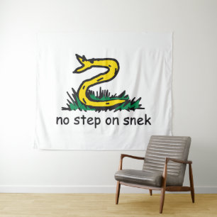 Keine Schritte auf snek memes Gadsden parody SnekR Wandteppich