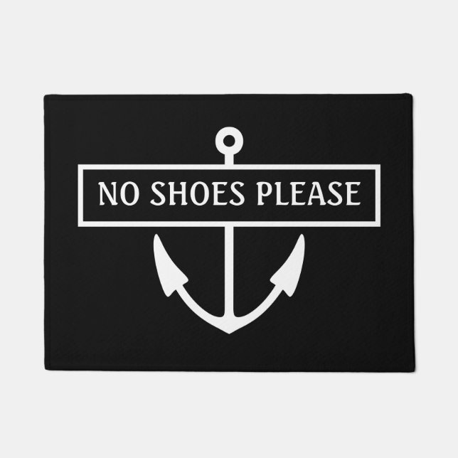 Keine Schuhe, bitte Dock Mat. Fußmatte (Vorderseite)