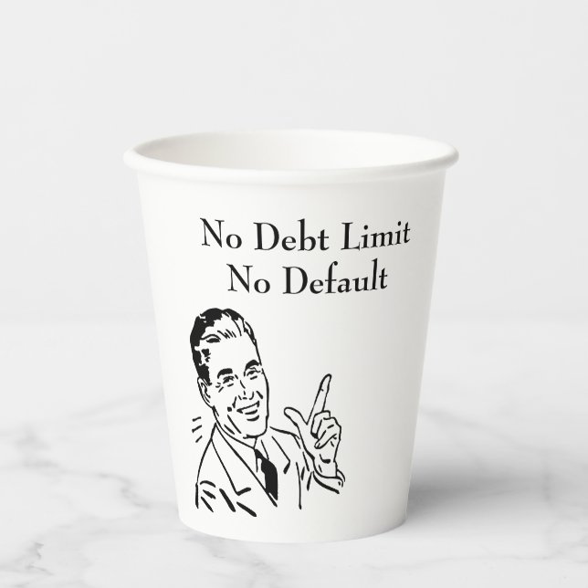 Keine Schulden, kein Standard Pappbecher (Vorderseite)