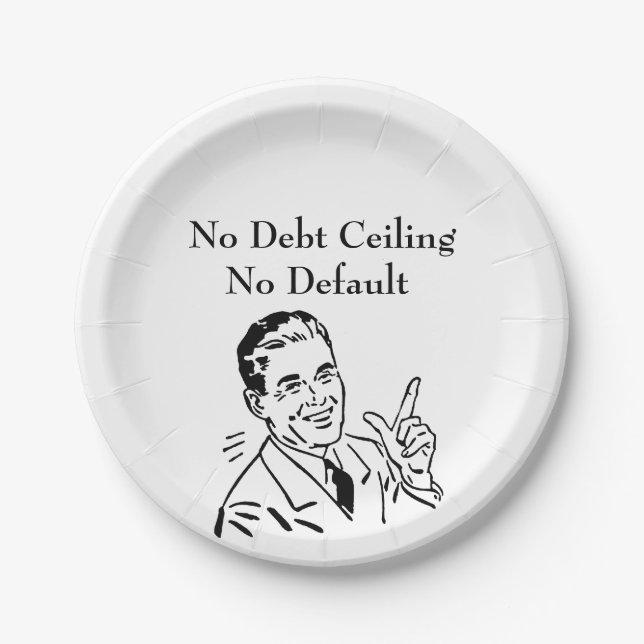 Keine Schulden, keine Standardeinstellung Pappteller (Vorderseite)