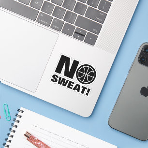 Keine Schweiß-Funny-Basketball-Laptop-Aufkleber Aufkleber