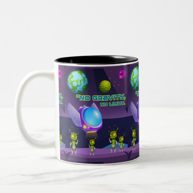 Keine Schwerkraftgrenzwerte Zweifarbige Tasse (Links)