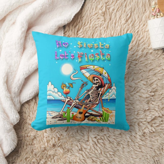 Keine Siesta Let's Fiesta Kissen (Decke)