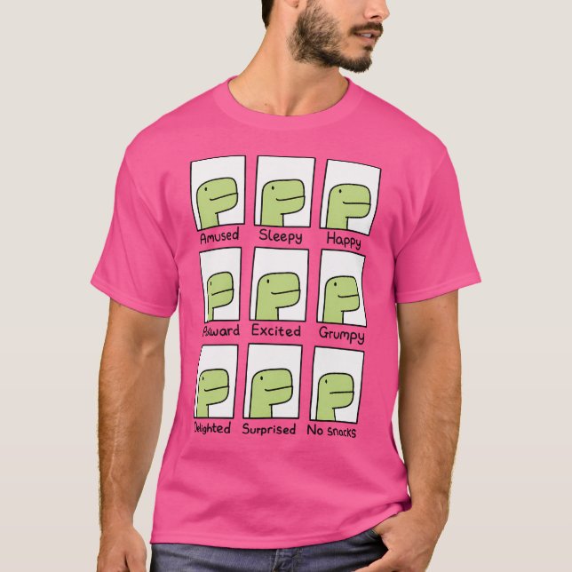Keine Snacks Timmy T-Rex T-Shirt (Vorderseite)