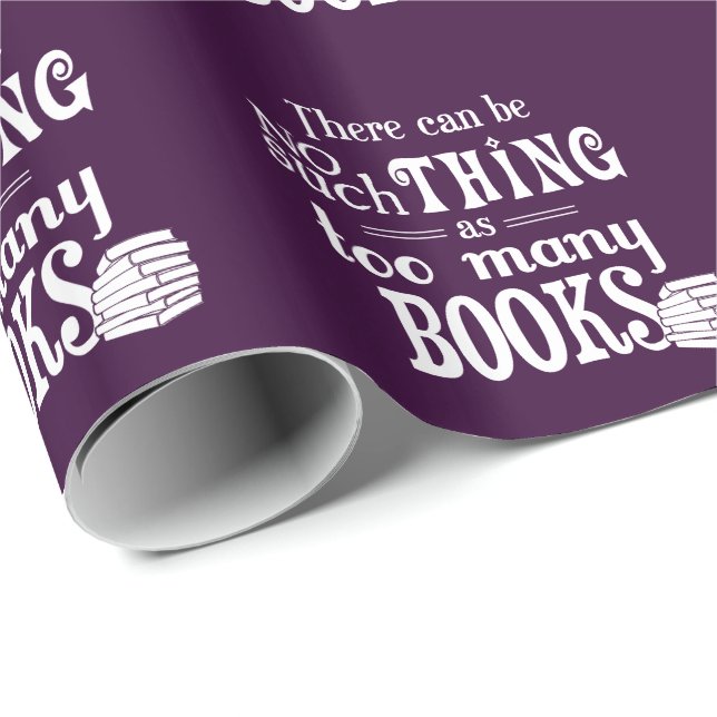 Keine solche Sache wie zu viele Bücher Geschenkpapier (Rolleneckpunkt)