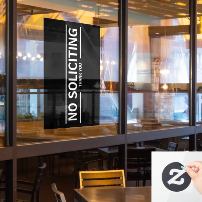 KEINE SOLIZITÄT FENSTERAUFKLEBER (Restaurantfenster)