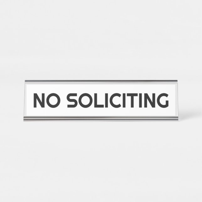 KEINE SOLIZITÄT SCHREIBTISCHNAMENSPLAKETTE (Vorderseite )
