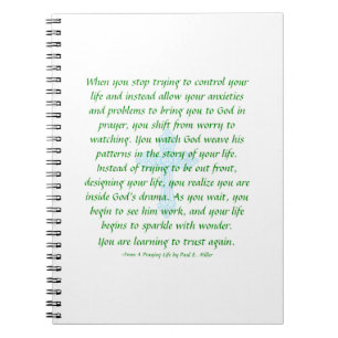 Keine Sorge - Bete und schau dir ein Notebook an Notizblock