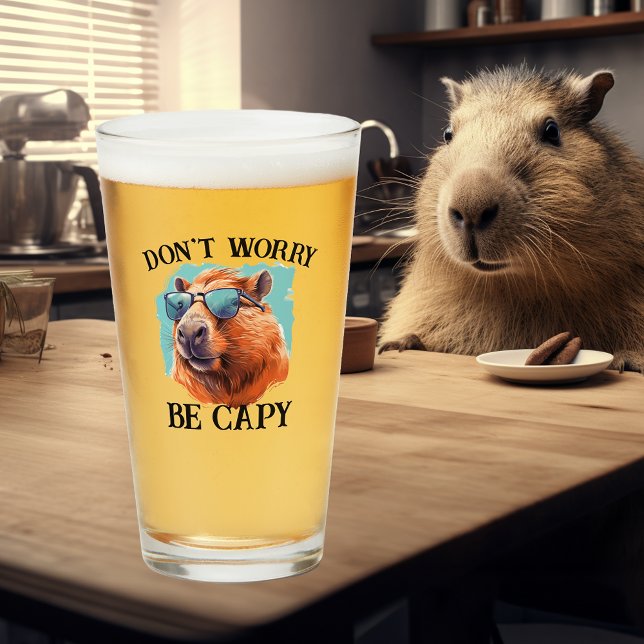 Keine Sorge Capy Happy Capybara Glas (Von Creator hochgeladen)