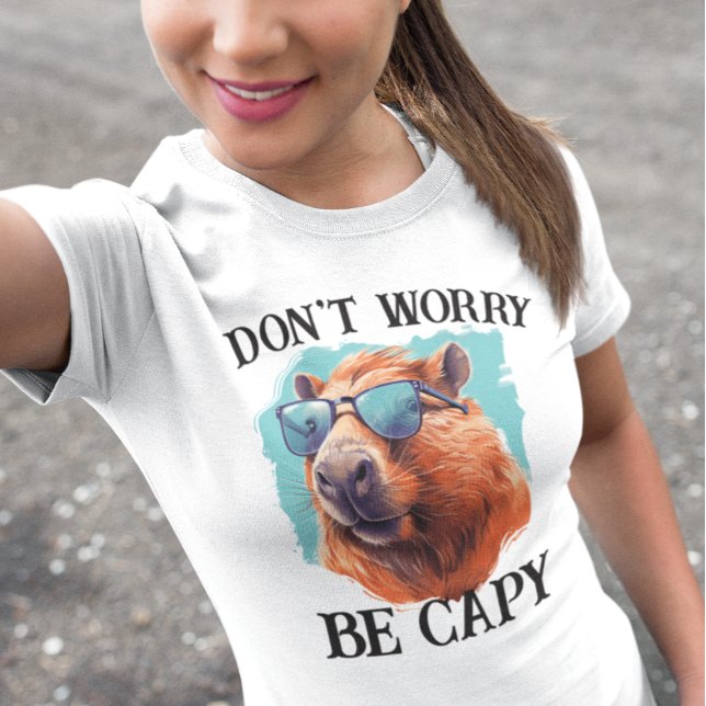 Keine Sorge Capy Happy Capybara T-Shirt (Von Creator hochgeladen)