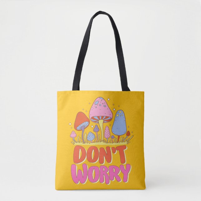 Keine Sorge - farbenfroher Kawaii Mushroom (Vorderseite)