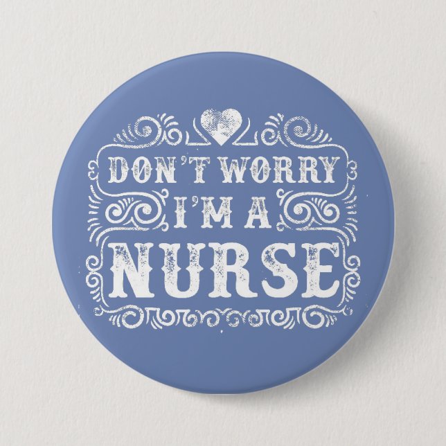 Keine Sorge, ich bin ein Krankenherz, Button (Vorderseite)