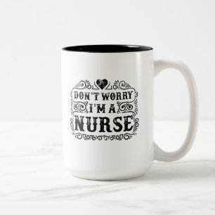 Keine Sorge, ich bin ein Krankenpflegerherz, Zweifarbige Tasse
