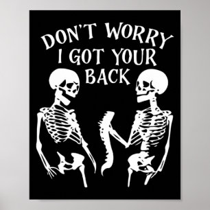 Keine Sorge, ich habe deinen Rücken Totenkopf Skel Poster